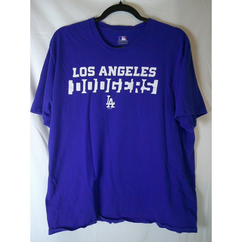 Mens‎ MLB Los Angeles Dodgers Graphic T-Shirt Royal Blue Large LA Logo Tee